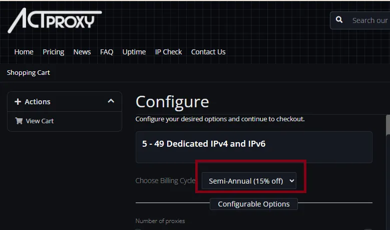 Actproxy 15 percent off promo code