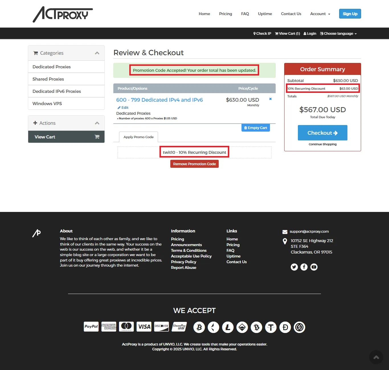 Actproxy discount code